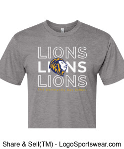 American Apparel Triblend Track Tee (Gray) Design Zoom