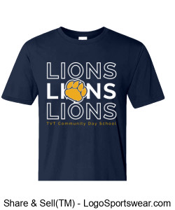 YOUTH Gildan DryBlend 50/50 T-Shirt (Navy) Design Zoom