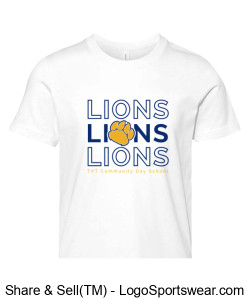 YOUTH Bella   Canvas Tee (White) Design Zoom
